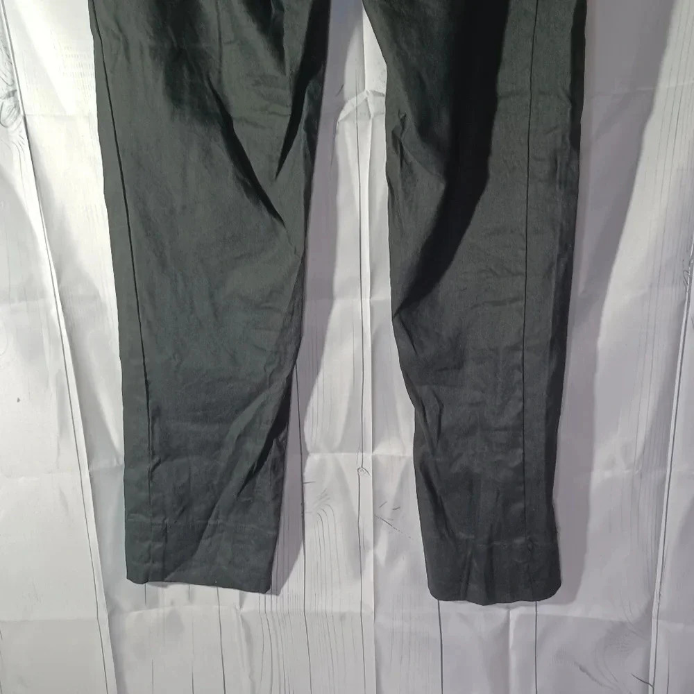 J.Jill black pull on linen blend office wear minimalist pants - Picture 8 of 10